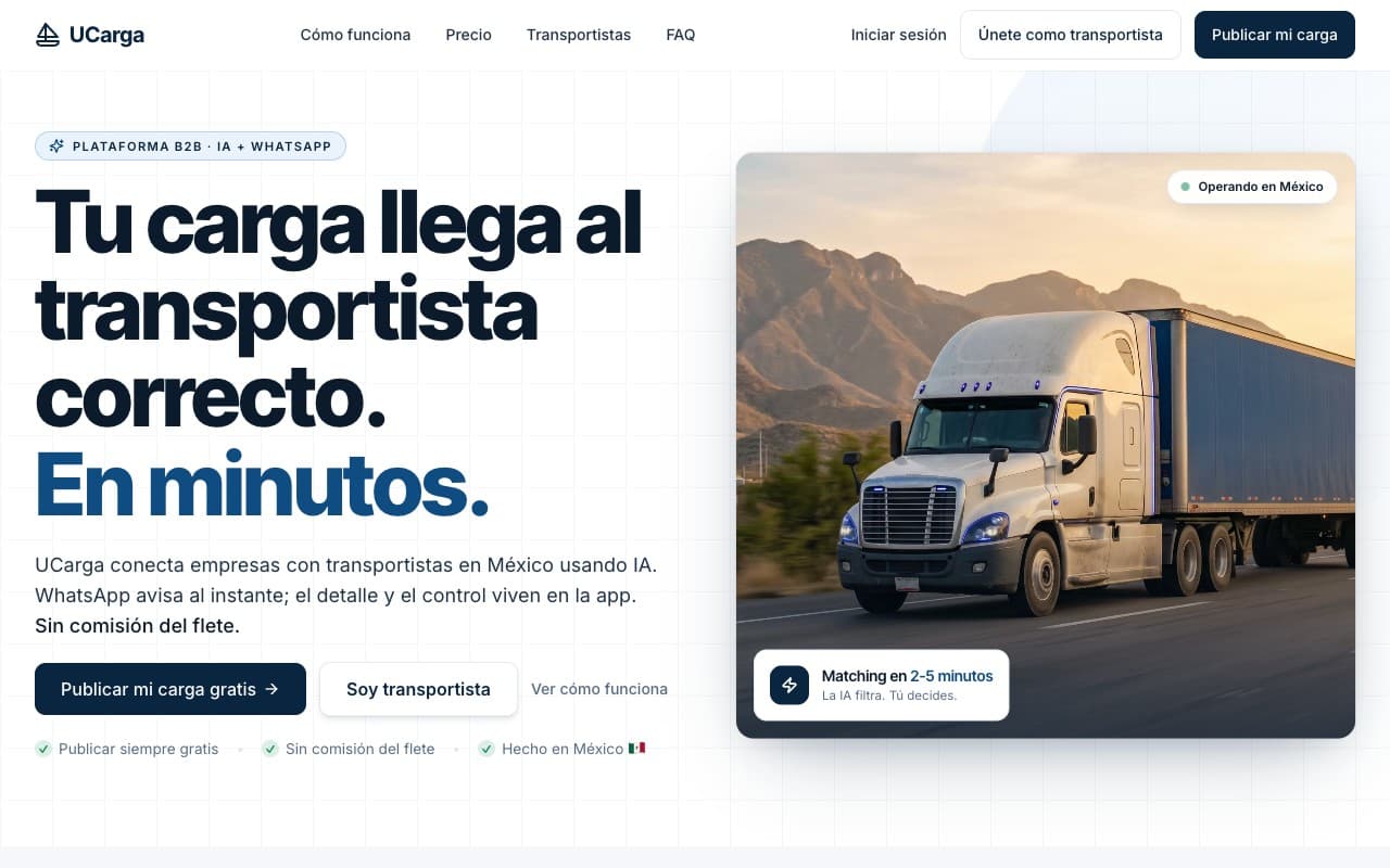ucarga.com — screenshot